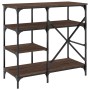 Küchenregal aus braunem Metall und Holzwerkstoff 90x40x84 cm. von , Behälter für Küchenutensilien - Ref: Foro24-845425, Preis...