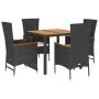Set de muebles jardín 5 pzas con cojines ratán sintético negro de , Conjuntos de jardín - Ref: Foro24-3277506, Precio: 507,28...