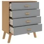 Kommode mit Schubladen OLDEN aus massivem Kiefernholz in Grau und Braun. von , Schubladen - Ref: Foro24-358589, Preis: 135,96...