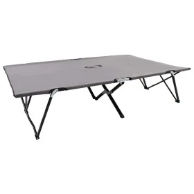 Klappbare Doppelliege aus grauem Stahl von vidaXL, Liegen - Ref: Foro24-47762, Preis: 119,50 €, Rabatt: %
