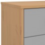 Cómoda de cajones OLDEN madera maciza de pino gris y marrón by , Drawers - Ref: Foro24-358589, Price: 128,93 €, Discount: %