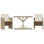 Gartenmöbel-Set 3-teilig aus synthetischem Rattan mit beigen Kissen von , Gartensets - Ref: Foro24-365069, Preis: 178,67 €, R...