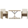 Gartenmöbel-Set 3-teilig aus synthetischem Rattan mit beigen Kissen von , Gartensets - Ref: Foro24-365069, Preis: 181,83 €, R...
