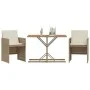 Gartenmöbel-Set 3-teilig aus synthetischem Rattan mit beigen Kissen von , Gartensets - Ref: Foro24-365069, Preis: 178,67 €, R...