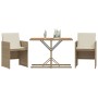 Gartenmöbel-Set 3-teilig aus synthetischem Rattan mit beigen Kissen von , Gartensets - Ref: Foro24-365069, Preis: 181,83 €, R...