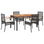5-piece garden furniture set with black synthetic rattan cushions by , Garden sets - Ref: Foro24-3213562, Price: 337,35 €, Di...