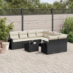 Set de sofás de jardín 8 piezas y cojines ratán sintético negro by , Garden sets - Ref: Foro24-3219955, Price: 536,55 €, Disc...