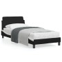 Bett mit schwarz-weißem Kunstleder-Kopfteil 80x200 cm von , Betten und Lattenroste - Ref: Foro24-373083, Preis: 110,58 €, Rab...