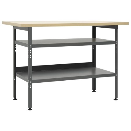 Banco de trabajo de acero gris 120x60x85 cm de vidaXL, Mesas de trabajo - Ref: Foro24-145344, Precio: 147,17 €, Descuento: %