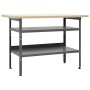 Banco de trabajo de acero gris 120x60x85 cm de vidaXL, Mesas de trabajo - Ref: Foro24-145344, Precio: 147,17 €, Descuento: %