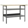 Gray steel workbench 120x60x85 cm by vidaXL, Work tables - Ref: Foro24-145344, Price: 159,01 €, Discount: %