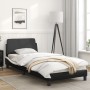Bett mit schwarz-weißem Kunstleder-Kopfteil 80x200 cm von , Betten und Lattenroste - Ref: Foro24-373083, Preis: 110,58 €, Rab...