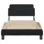 Bed with black and white synthetic leather headboard 80x200 cm by , Beds and slatted bases - Ref: Foro24-373083, Price: 93,36...