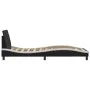 Bed with black and white synthetic leather headboard 80x200 cm by , Beds and slatted bases - Ref: Foro24-373083, Price: 93,36...