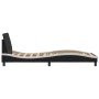 Bett mit schwarz-weißem Kunstleder-Kopfteil 80x200 cm von , Betten und Lattenroste - Ref: Foro24-373083, Preis: 110,58 €, Rab...