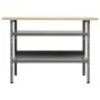 Banco de trabajo de acero gris 120x60x85 cm de vidaXL, Mesas de trabajo - Ref: Foro24-145344, Precio: 159,01 €, Descuento: %
