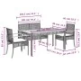 Juego de comedor de jardín 4 piezas con cojines ratán PE gris de , Conjuntos de jardín - Ref: Foro24-3213576, Precio: 392,08 ...