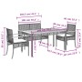 Juego de comedor de jardín 4 piezas con cojines ratán PE gris by , Garden sets - Ref: Foro24-3213576, Price: 327,33 €, Discou...