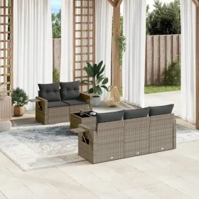Gartenmöbel-Set, 6-teilig, mit grauen Polstern aus synthetischem Rattan. von , Gartensets - Ref: Foro24-3219899, Preis: 398,5...
