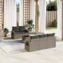 Set de muebles de jardín 6 pzas y cojines ratán sintético gris de , Conjuntos de jardín - Ref: Foro24-3219899, Precio: 390,55 €