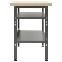 Banco de trabajo de acero gris 120x60x85 cm de vidaXL, Mesas de trabajo - Ref: Foro24-145344, Precio: 147,17 €, Descuento: %