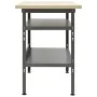 Gray steel workbench 120x60x85 cm by vidaXL, Work tables - Ref: Foro24-145344, Price: 159,01 €, Discount: %