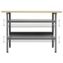Banco de trabajo de acero gris 120x60x85 cm de vidaXL, Mesas de trabajo - Ref: Foro24-145344, Precio: 147,17 €, Descuento: %