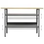 Gray steel workbench 120x60x85 cm by vidaXL, Work tables - Ref: Foro24-145344, Price: 159,01 €, Discount: %