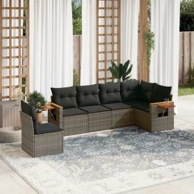 Gartenmöbel-Set, 6-teilig, mit grauen Polstern aus synthetischem Rattan. von , Gartensets - Ref: Foro24-3226858, Preis: 382,5...