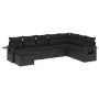 Set de sofás de jardín 8 piezas y cojines ratán sintético negro by , Garden sets - Ref: Foro24-3220554, Price: 519,85 €, Disc...