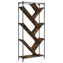 Regal aus Holz, Ingenieurwesen und Metall, Eiche geräuchert, 79x30x180 cm. von , Bücherregale und Regale - Ref: Foro24-845433...