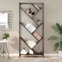 Estantería madera ingeniería y metal roble ahumado 79x30x180 cm by , Bookcases and shelves - Ref: Foro24-845433, Price: 94,85...