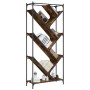 Estantería madera ingeniería y metal roble ahumado 79x30x180 cm by , Bookcases and shelves - Ref: Foro24-845433, Price: 94,85...