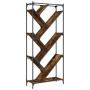 Estantería madera ingeniería y metal roble ahumado 79x30x180 cm by , Bookcases and shelves - Ref: Foro24-845433, Price: 94,85...