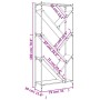 Estantería madera ingeniería y metal roble ahumado 79x30x180 cm by , Bookcases and shelves - Ref: Foro24-845433, Price: 94,85...