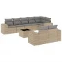 Set de sofás de jardín 9 pzas con cojines ratán sintético beige by , Garden sets - Ref: Foro24-3222828, Price: 632,66 €, Disc...