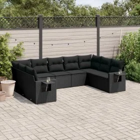 Set de sofás de jardín 8 piezas y cojines ratán sintético negro by , Garden sets - Ref: Foro24-3220594, Price: 591,34 €, Disc...