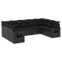 Set de sofás de jardín 8 piezas y cojines ratán sintético negro by , Garden sets - Ref: Foro24-3220594, Price: 579,72 €, Disc...