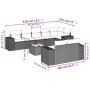 Gartensofa-Set, 9-teilig, mit Kissen, aus synthetischem Rattan in Beige. von , Gartensets - Ref: Foro24-3222828, Preis: 632,6...
