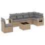 Gartensofagarnitur 7-teilig mit Kissen aus synthetischem Rattan in Beige. von , Gartensets - Ref: Foro24-3220238, Preis: 444,...