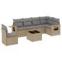 Set sofás de jardín 7 piezas y cojines ratán sintético beige by , Garden sets - Ref: Foro24-3220238, Price: 445,36 €, Discoun...