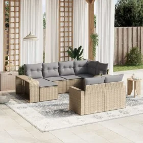 Juego de sofás jardín con cojines beige 10 pzas ratán sintético by , Modular outdoor sofas - Ref: Foro24-3261289, Price: 592,...