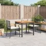 Garten-Essgruppe 3-teilig mit schwarzen Polstern aus synthetischem Rattan von , Gartensets - Ref: Foro24-3213560, Preis: 238,...