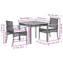 Set comedor de jardín 3 pzas con cojines ratán sintético negro by , Garden sets - Ref: Foro24-3213560, Price: 198,02 €, Disco...