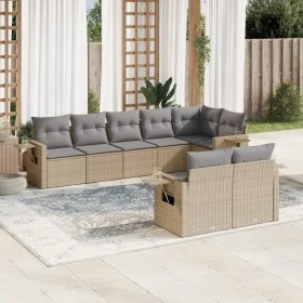 Juego de sofás de jardín con cojines beige 8 pzas ratán PE by , Garden sets - Ref: Foro24-3220418, Price: 544,79 €, Discount: %