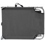 Folding sun lounger with gray aluminum awning by vidaXL, Loungers - Ref: Foro24-47772, Price: 60,83 €, Discount: %