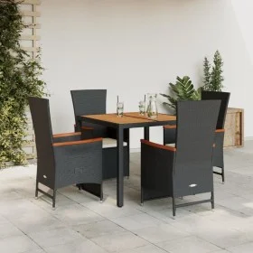 Gartenmöbel-Set, 5-teilig, mit schwarzen Polstern aus synthetischem Rattan von , Gartensets - Ref: Foro24-3277504, Preis: 612...