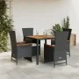 Gartenmöbel-Set, 5-teilig, mit schwarzen Polstern aus synthetischem Rattan von , Gartensets - Ref: Foro24-3277504, Preis: 612...