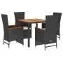 Gartenmöbel-Set, 5-teilig, mit schwarzen Polstern aus synthetischem Rattan von , Gartensets - Ref: Foro24-3277504, Preis: 612...