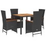 Gartenmöbel-Set, 5-teilig, mit schwarzen Polstern aus synthetischem Rattan von , Gartensets - Ref: Foro24-3277504, Preis: 611...